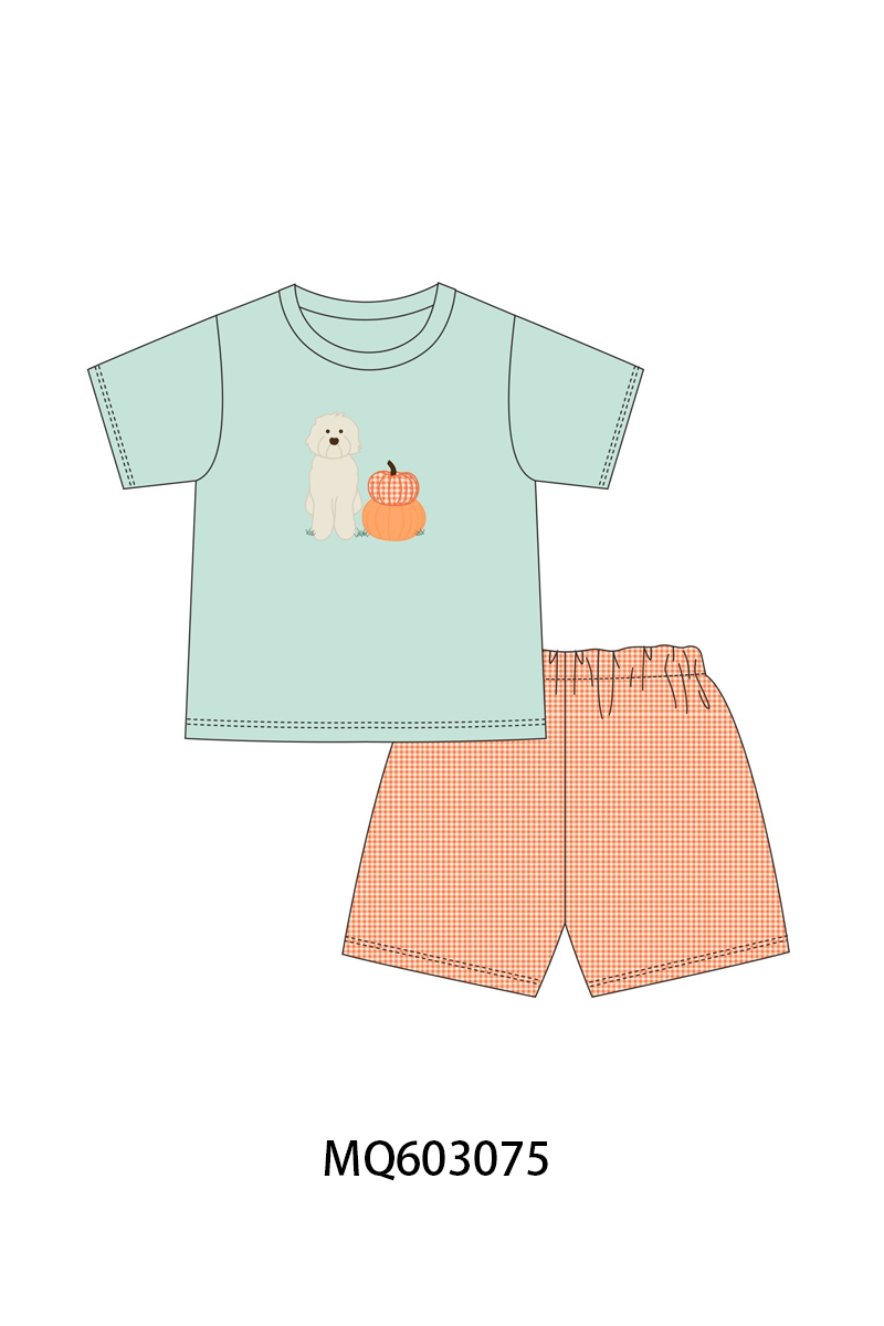 PO84 Green puppy pumpkin embroidery collection - ETA late august - closing 3/23