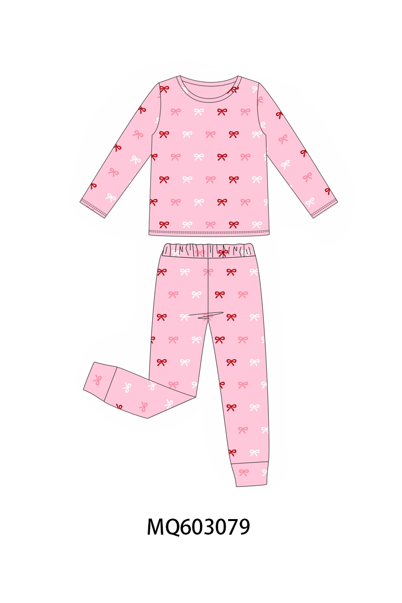 PO84 Pink bow print ruffle collection - ETA late august - closing 3/23