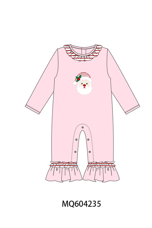 PO89 Pink&blue christmas santa claus applique collection - closing 5/4 - ETA late october