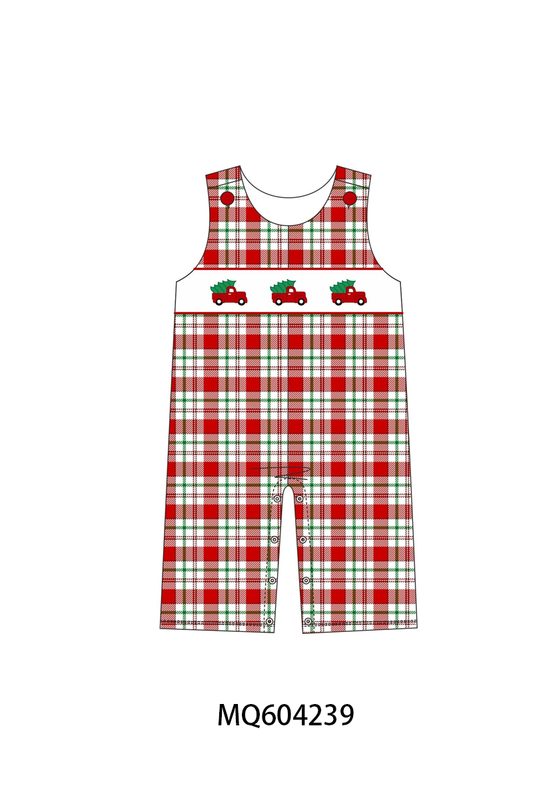 PO89 Red&green plaid christmas truck tree embroidery collection - closing 5/4 - ETA late october