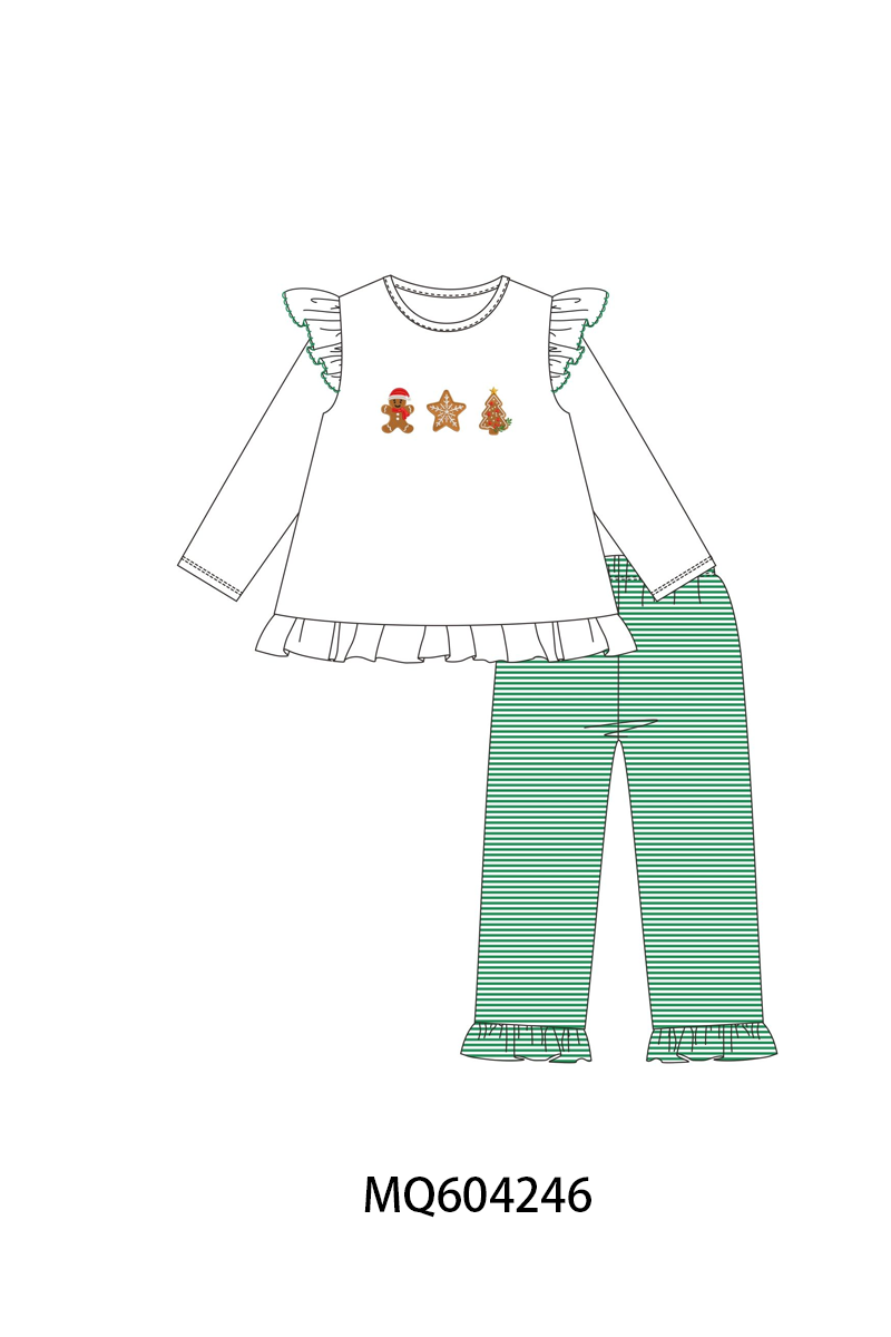 PO89 Green christmas gingerbread embroidery collection - closing 5/4 - ETA late october