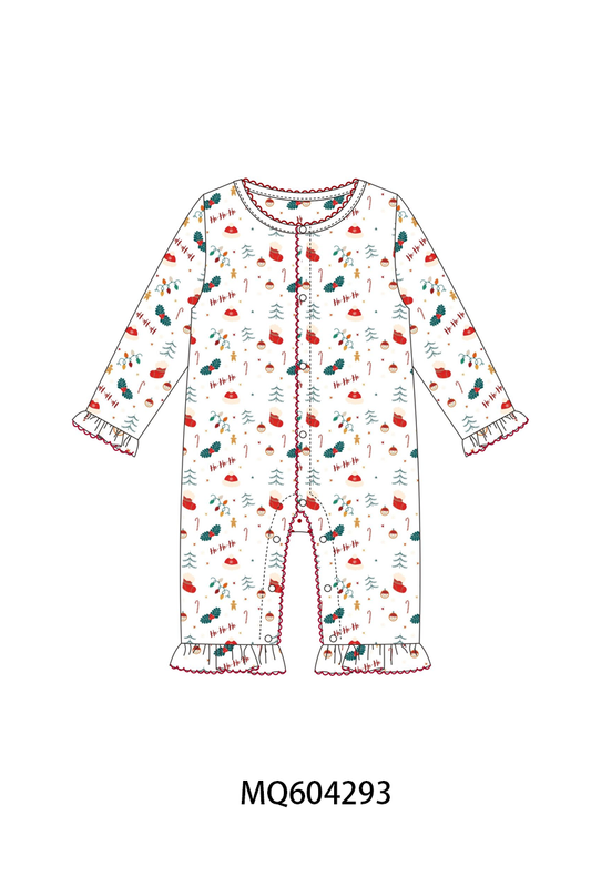 PO89 Red christmas holly print bamboo collection - closing 5/4 - ETA late october