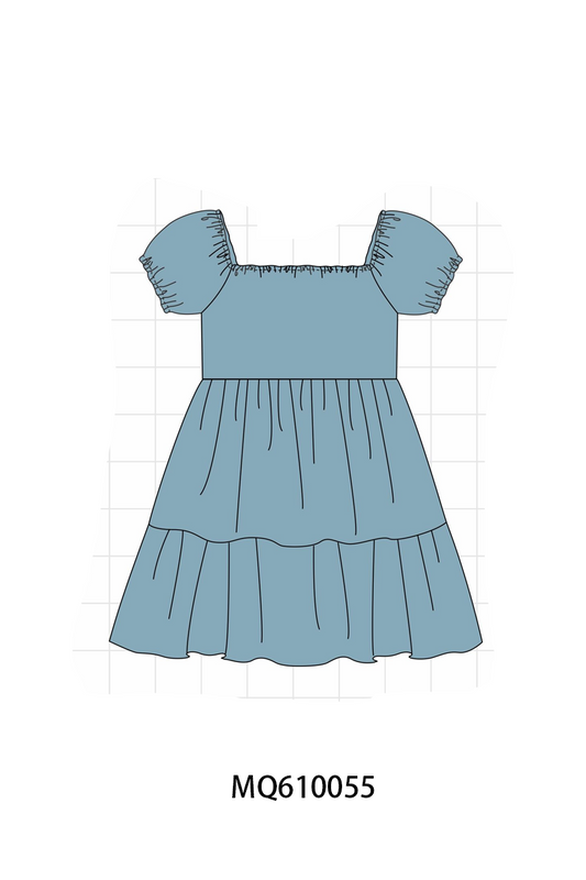 PO109 Multicolored tiered puff dress -closing 11/2- ETA May