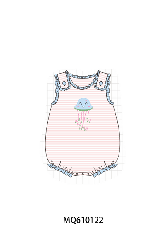 PO109 Pink stripe jellyfish applique collection -closing 11/2- ETA May