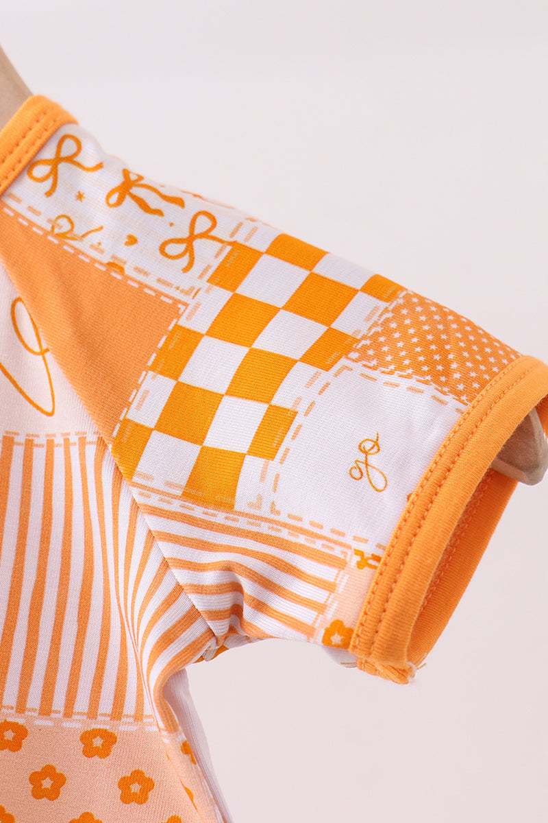 Tennessee floral checkered bamboo romper