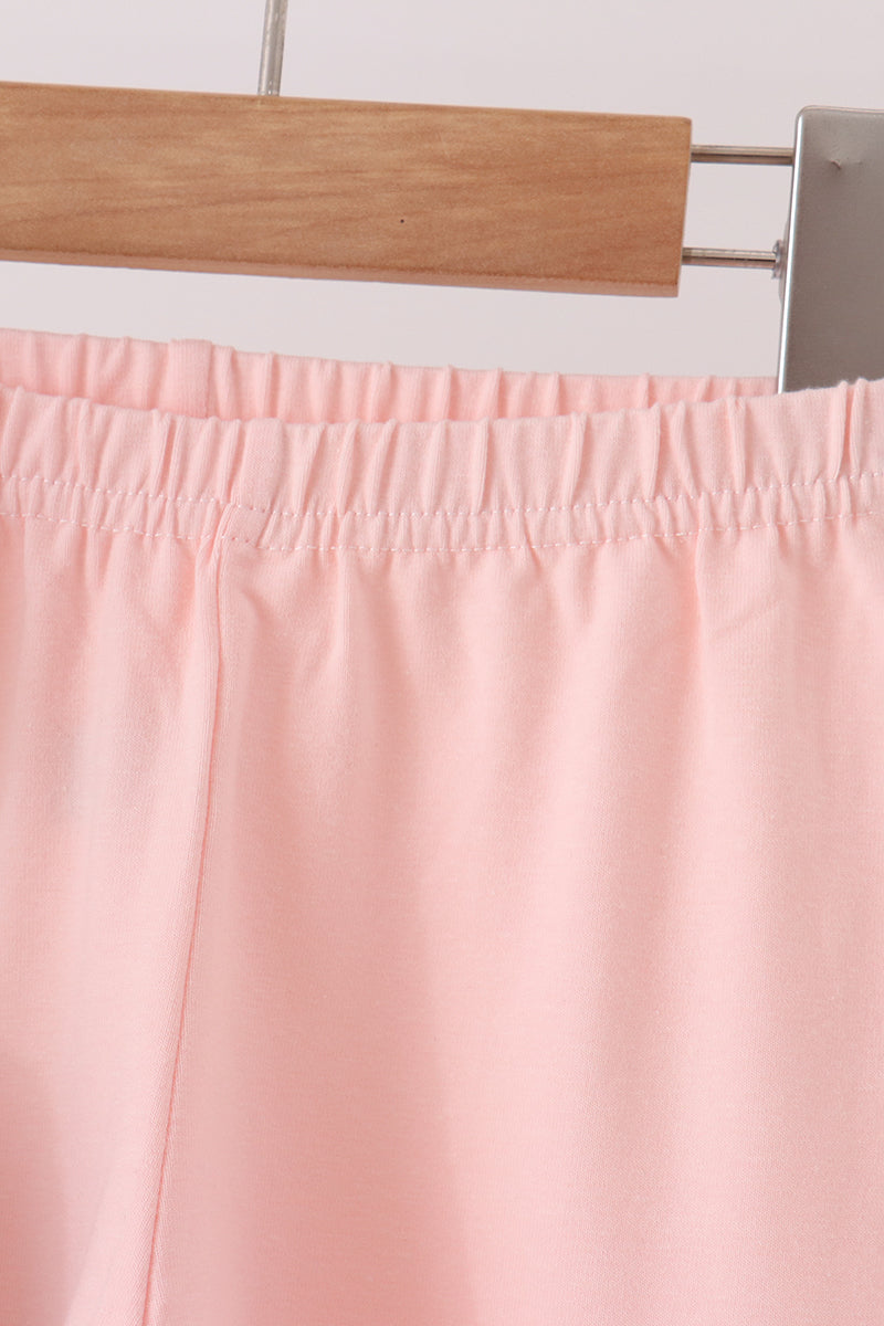 Pink Ghost Embroidery Pants Set