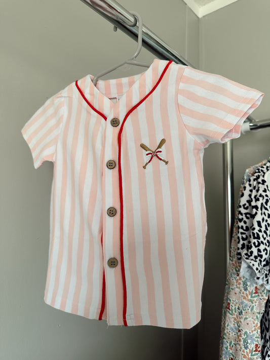 girls baseball tee
