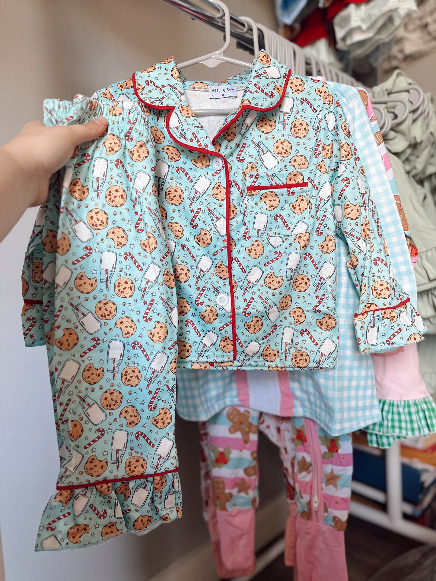 Girls milk & cookie PJ set