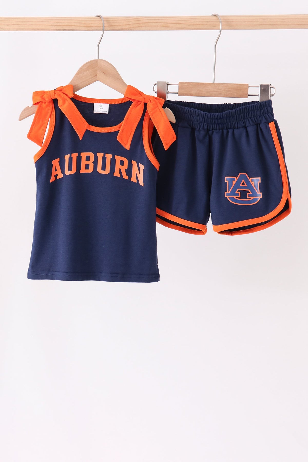Navy Auburn active shorts set