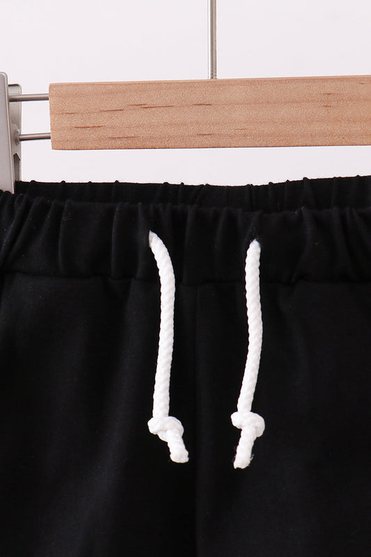Premium Black drawstring shorts
