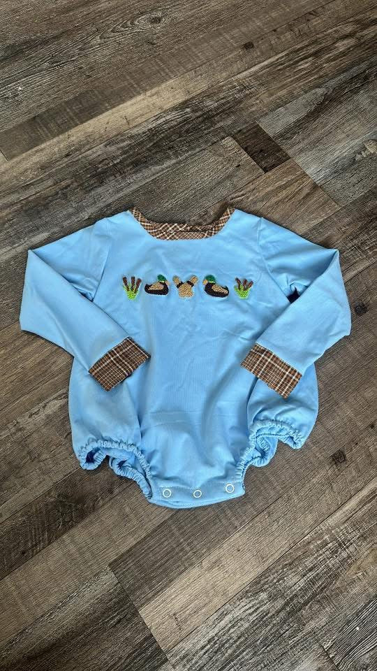 Boys French knot ducks bubble