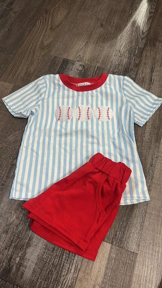 Boys baseball stripes set