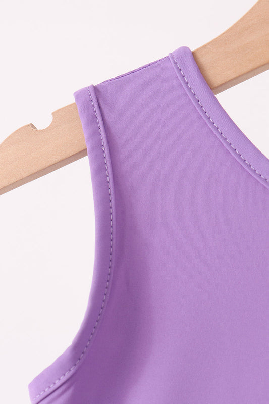 Purple Scalloped Dress