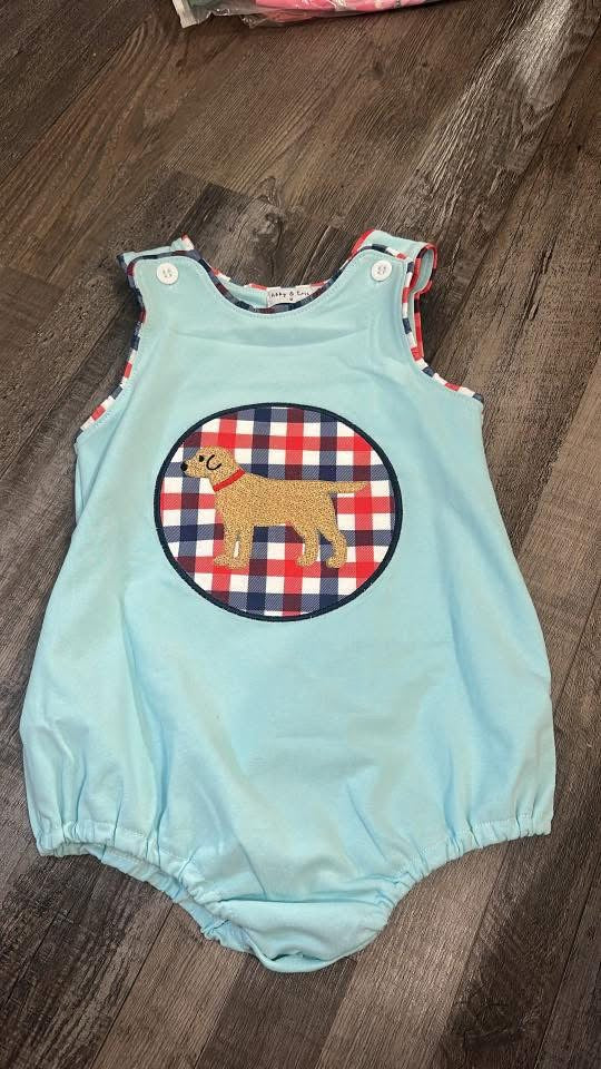 Boys patriotic puppy bubble