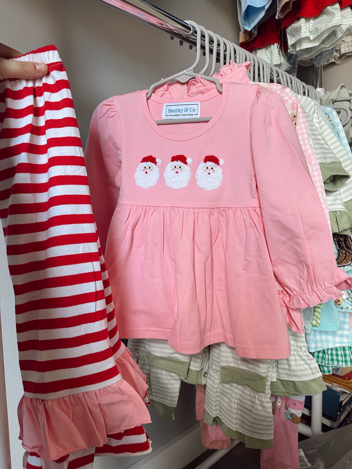 Girls Santa trio pant set