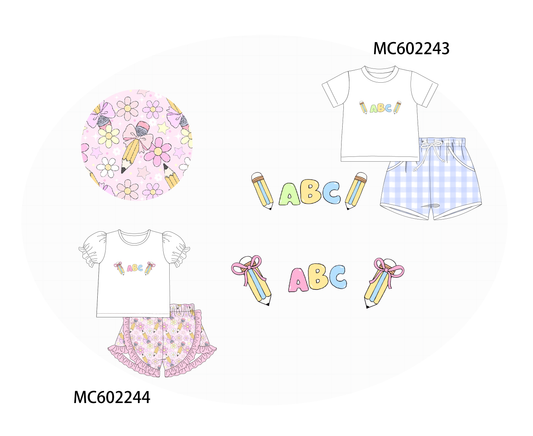PO81 Back to school ABC pencil embroidery collection - closing 2/16 - ETA July