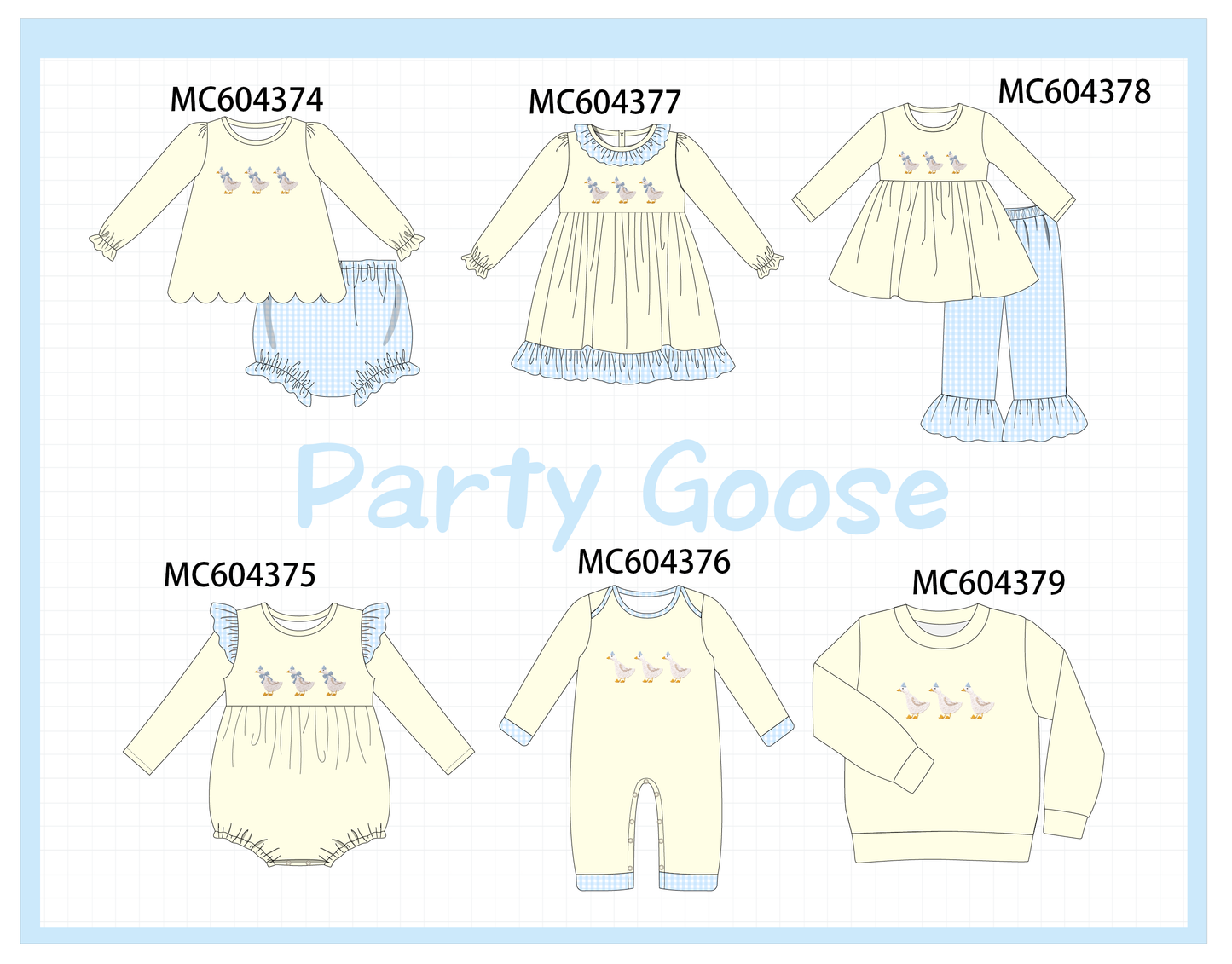 PO86 Beige goose embroidery collection  - closing 4/13 - ETA early September