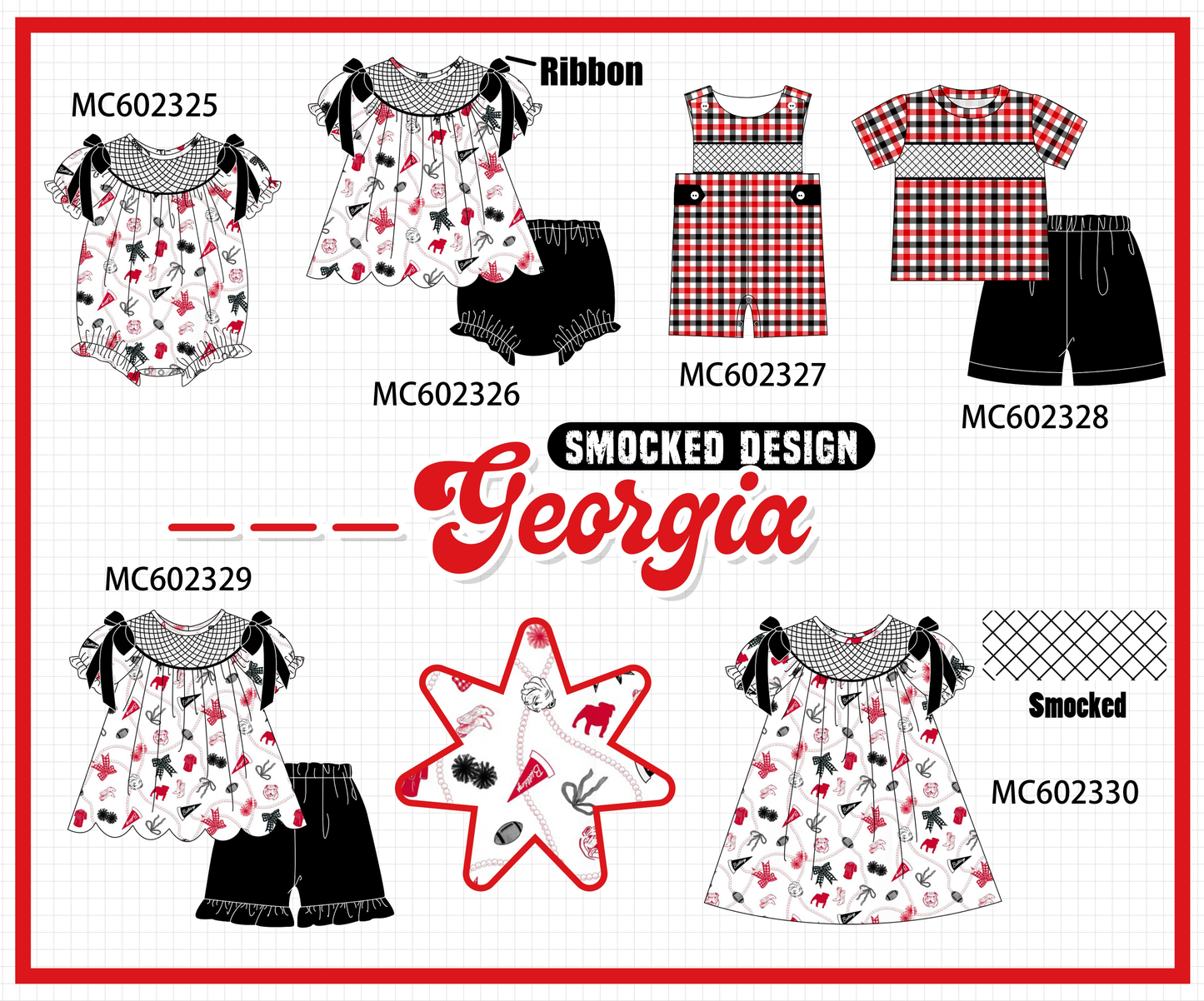 PO82 Black Georgia smocked collection - closing 3/2 - ETA July