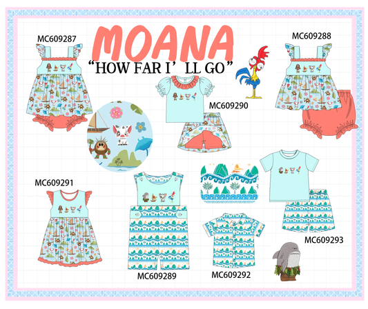 PO104 Blue Moana embroidery ruffle collection - closing 9/14 - ETA February