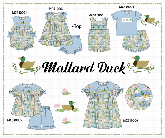 PO108 Blue floral mallard embroidery collection - closing 10/26 - ETA march