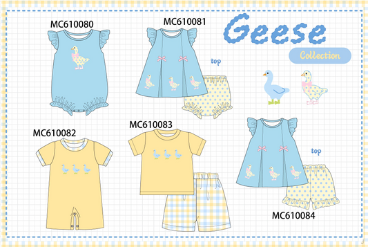 PO108 Blue&mustard goose embroidery collection - closing 10/26 - ETA march