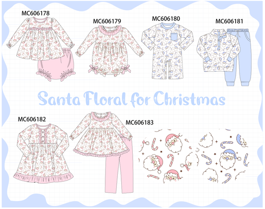 PO95 Blue&pink christmas santa claus candy cane collection - closing 6/22 - ETA late November