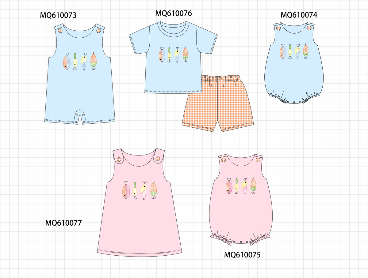 PO109 Blue&pink fishing applique collection -closing 11/2- ETA May