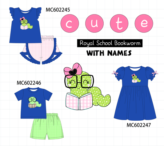 PO81 Blue bookworm applique collection - closing 2/16 - ETA July