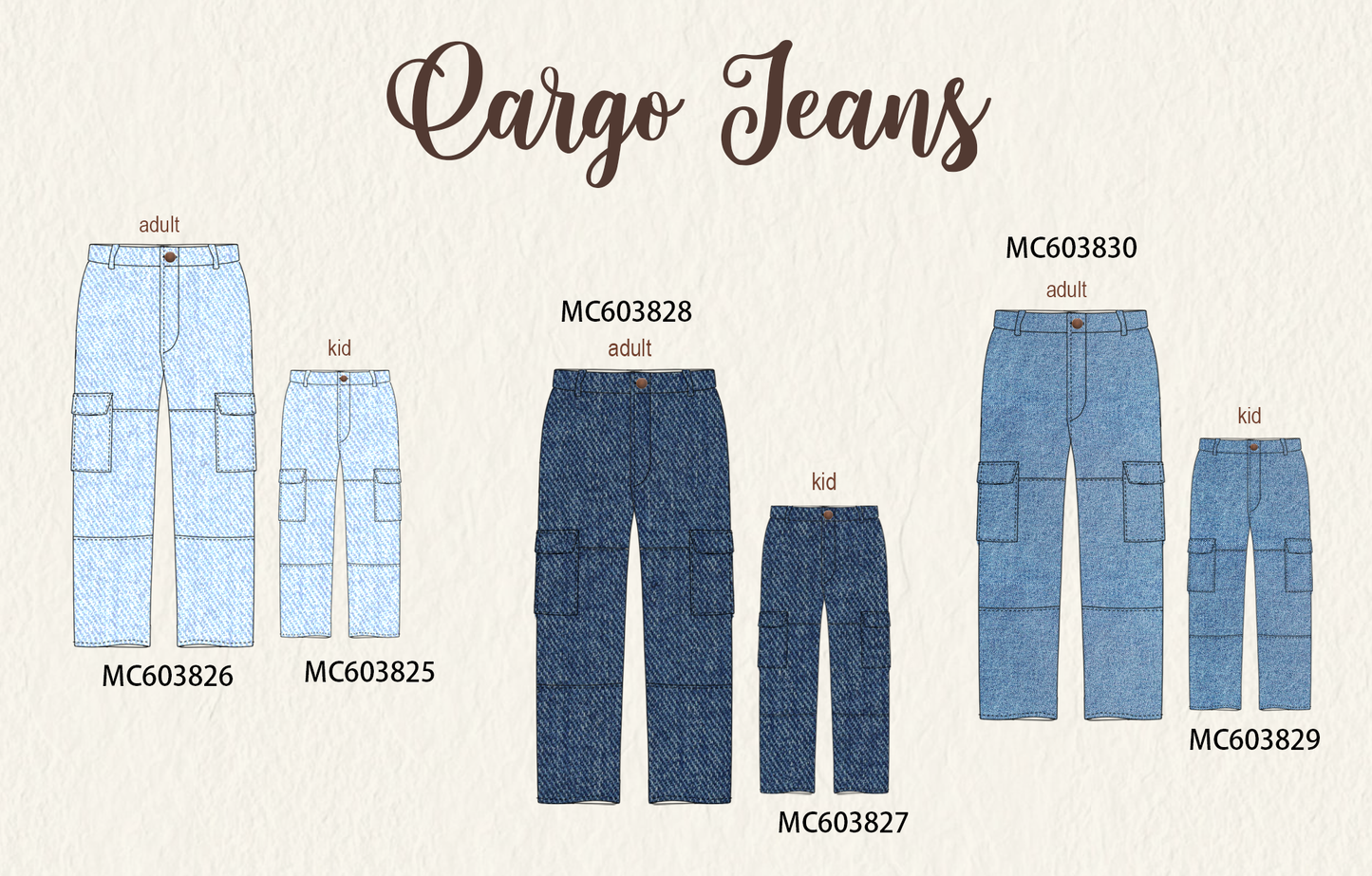PO85 Blue cargo mom&me jeans collection - ETA late august - closing 3/30