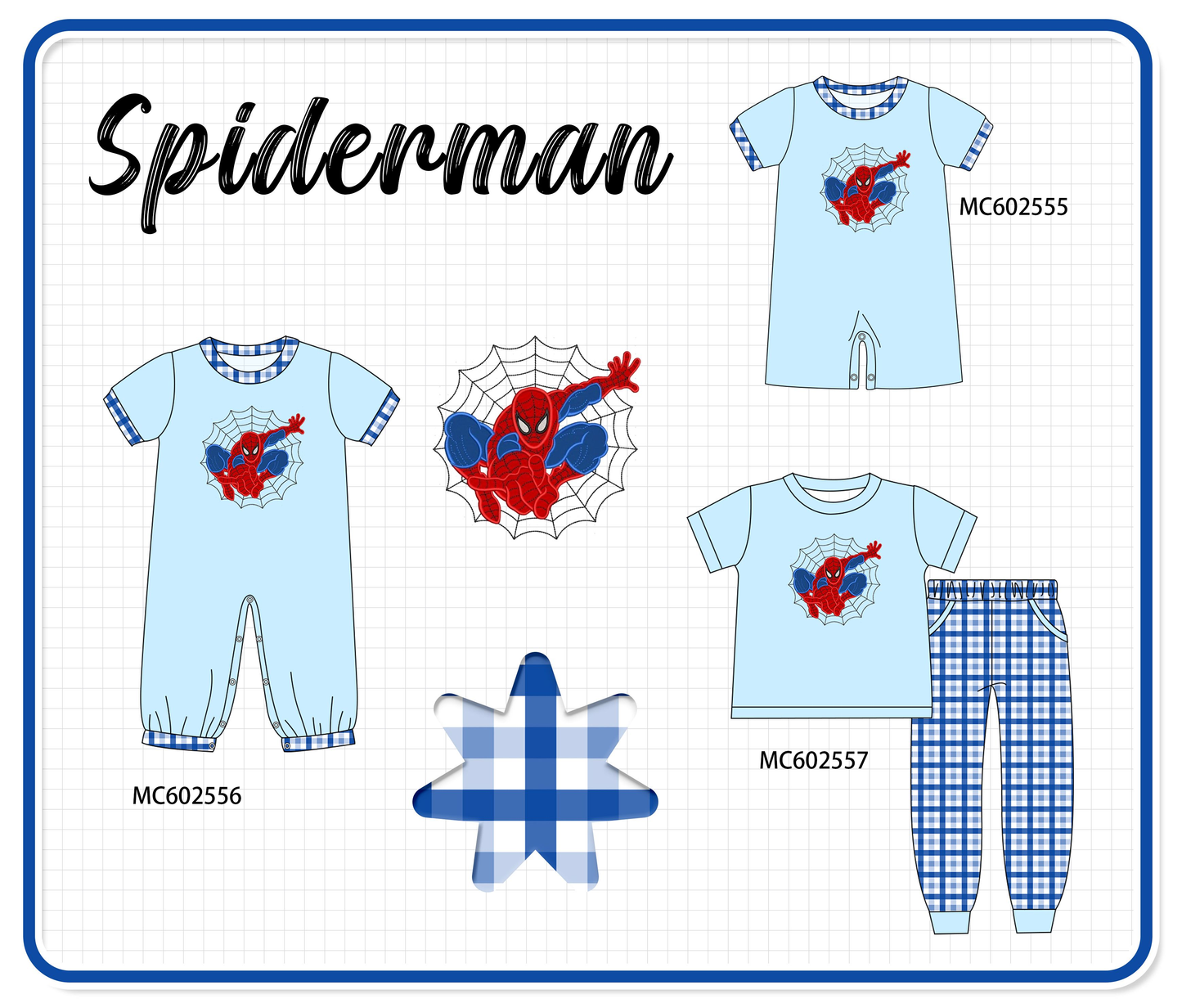 PO82 Blue character embroidery collection - closing 3/2 - ETA July