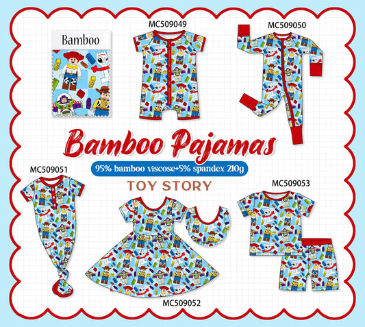 PO65 Blue character print bamboo collection - closing 9/15- ETA late January