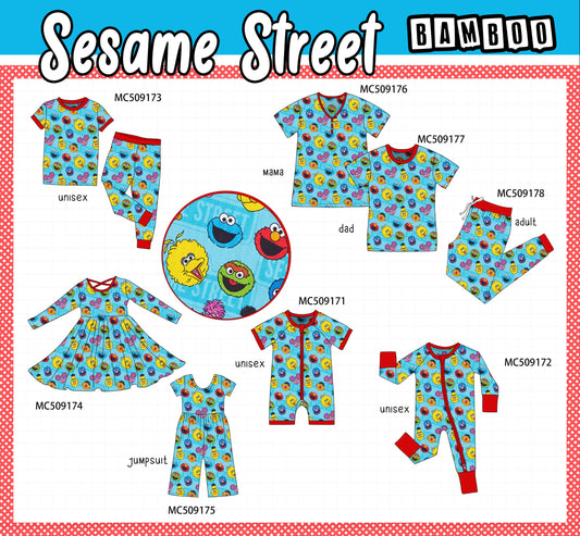 PO65 Blue character print bamboo collection - closing 9/15- ETA late January