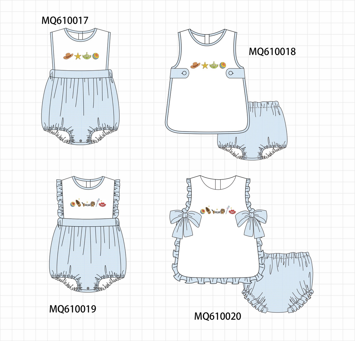 PO109 Blue cowgirl embroidery collection -closing 11/2- ETA May