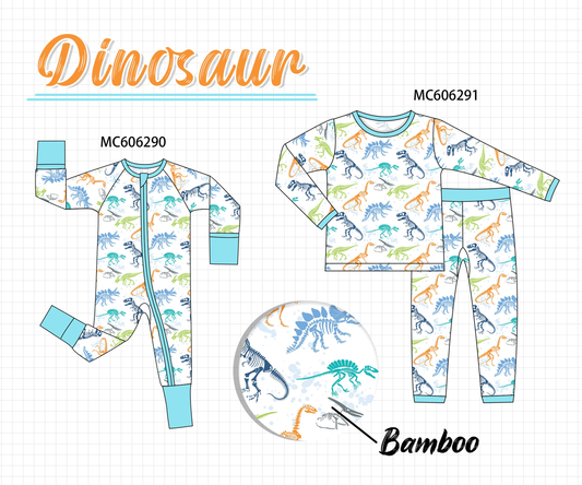 PO95 Blue dinosaur print bamboo collection - closing 6/22 - ETA late November