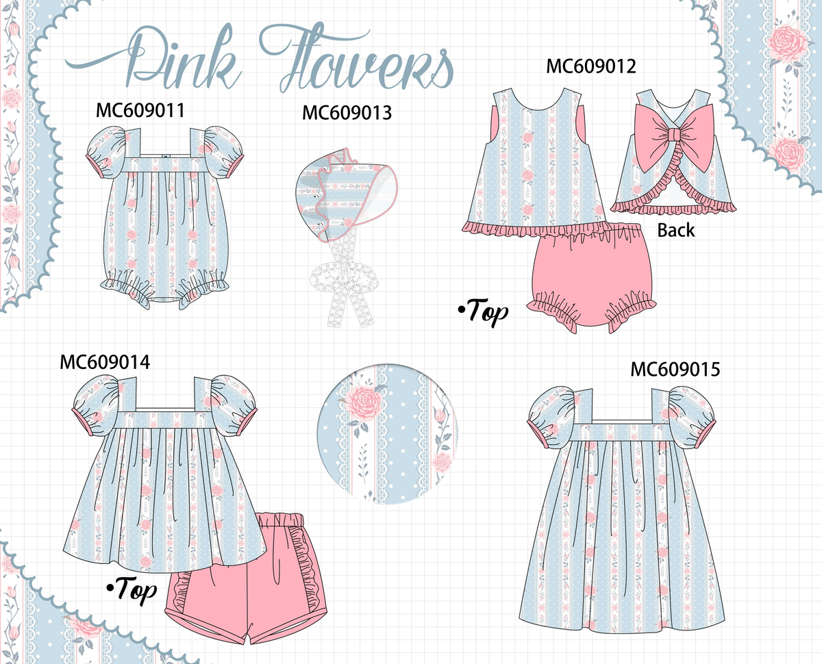 PO104 Blue floral print ruffle collection - closing 9/14 - ETA February