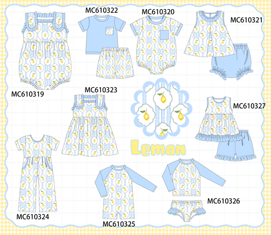 PO108 Blue lemon print stripe collection - closing 10/26 - ETA march