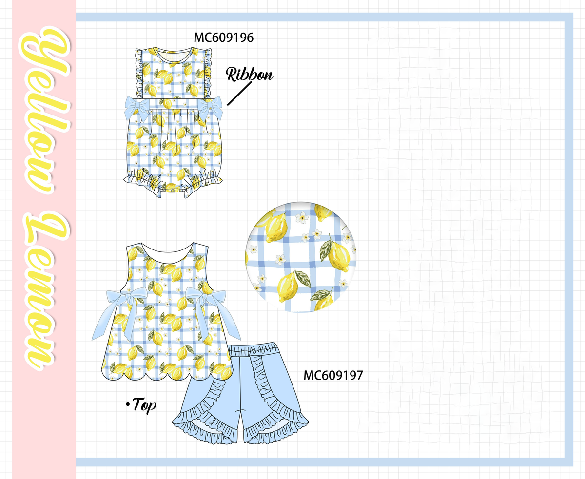 PO104 Blue lemon ruffle collection  - closing 9/14 - ETA February
