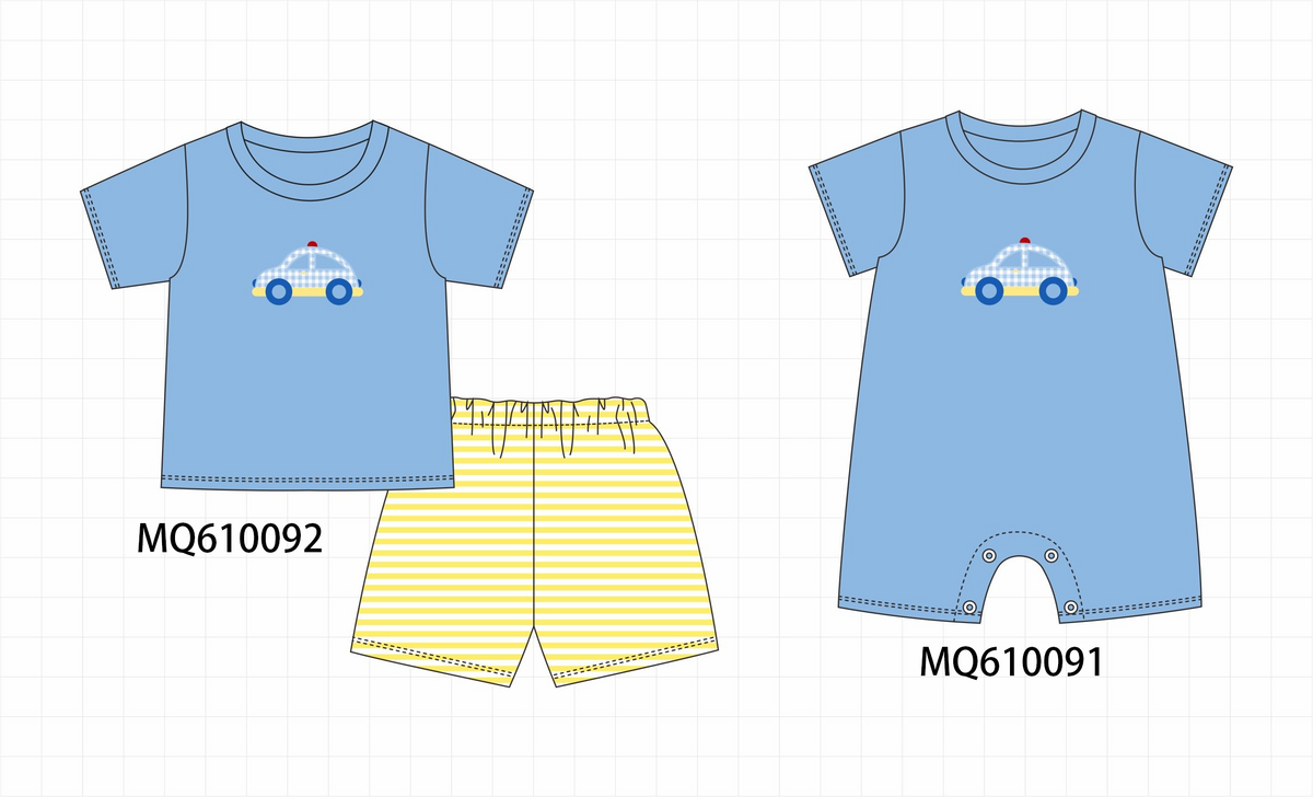 PO109 Blue police car aplique collection -closing 11/2- ETA May