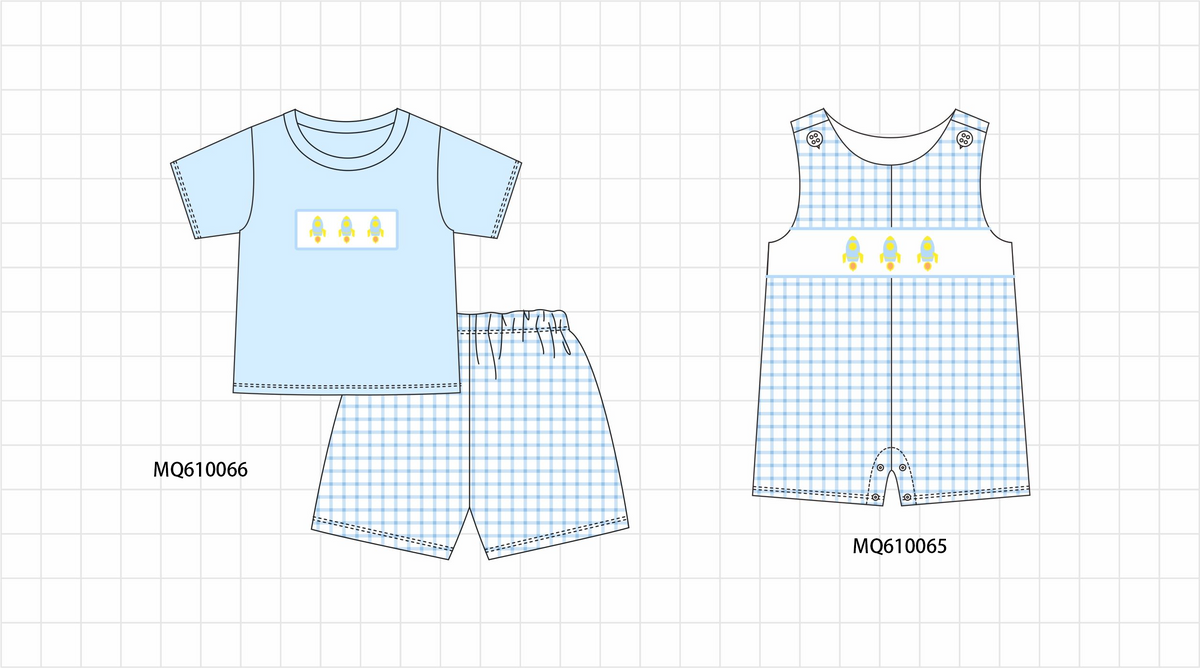 PO109 Blue rocket embroidery collection -closing 11/2- ETA May