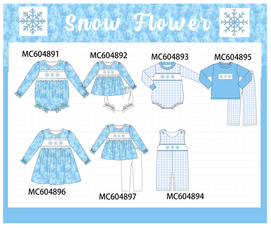 PO90 Blue snow floral embroidery collection - closing 5/11 - ETA early October