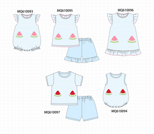 PO109 Blue stripe watermelon applique stripe collection -closing 11/2- ETA May