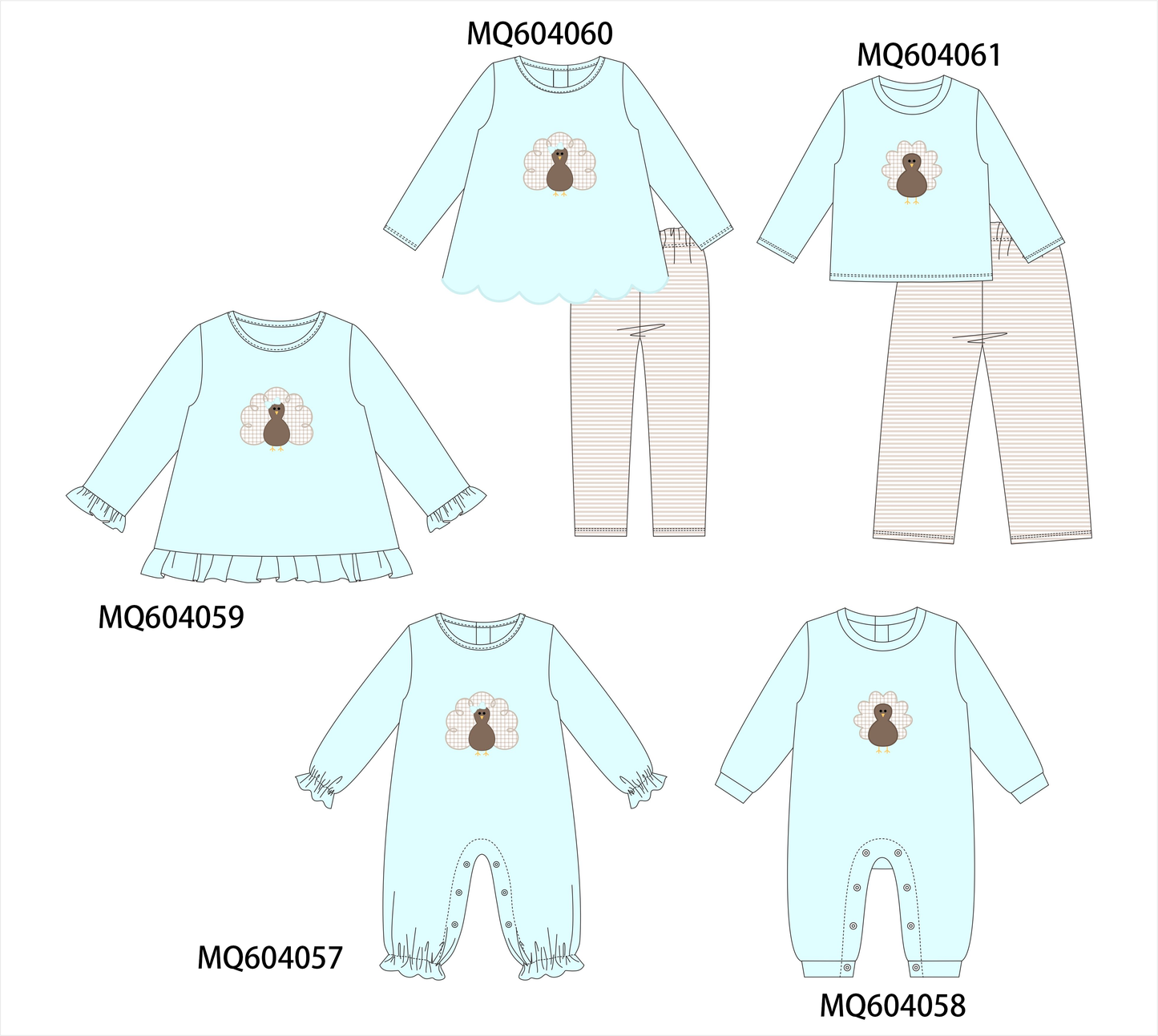 PO87 Blue thanksgiving turkey applique collection - closing 4/20 - ETA early October