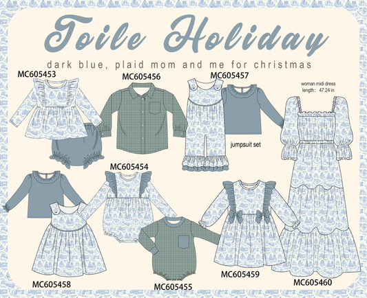 PO93 Blue toile holiday print collection  - closing 6/8 - ETA November