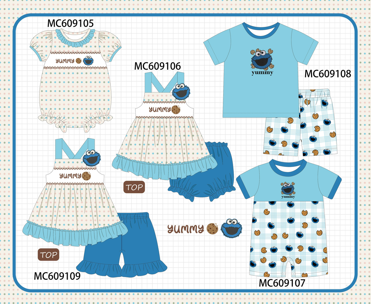 PO104 Blue yummy cookie embroidery collection - closing 9/14 - ETA February