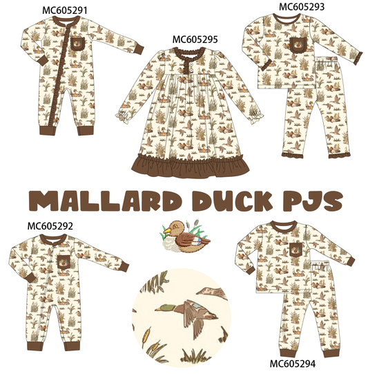 PO92 Brown duck embroidery bamboo collection - closing 5/25 - ETA late October