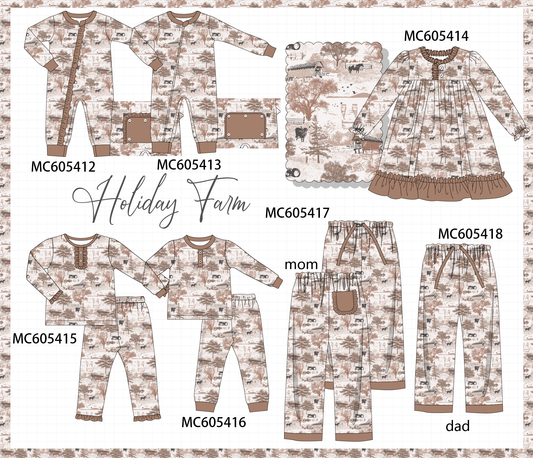 PO93 Brown farm print collection  - closing 6/8 - ETA November
