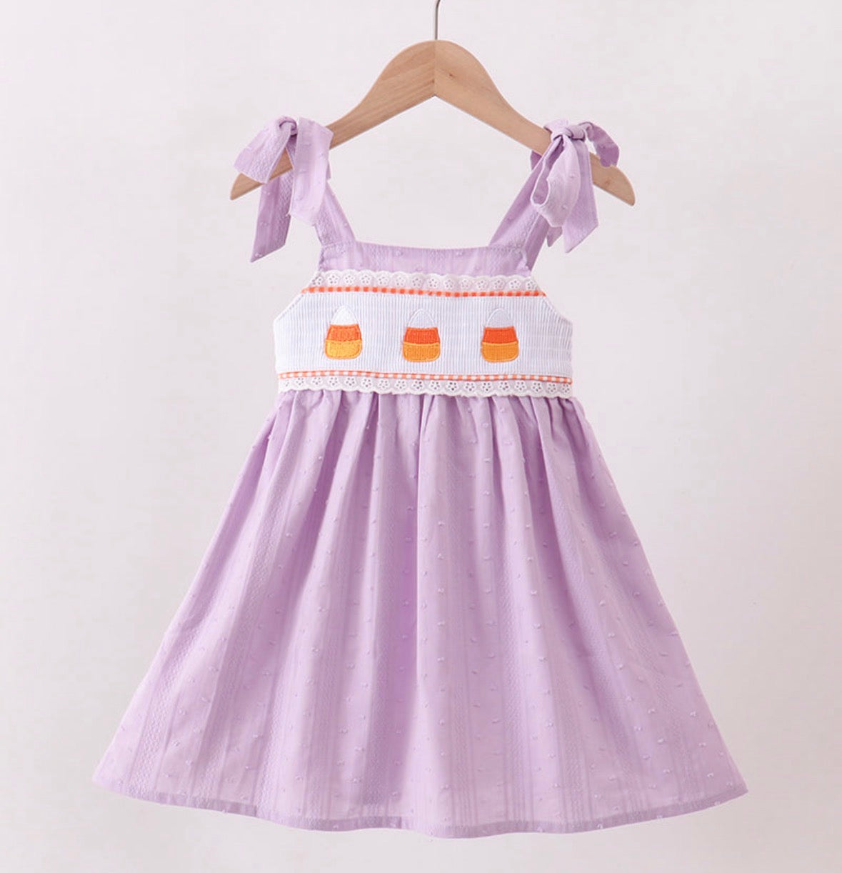 purple candy smocked dress