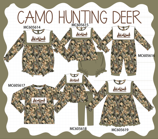 PO93 Camo hunting deer embroidery collection  - closing 6/8 - ETA November