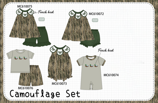 PO108 Camouflage bow mallard french knot collection - closing 10/26 - ETA march