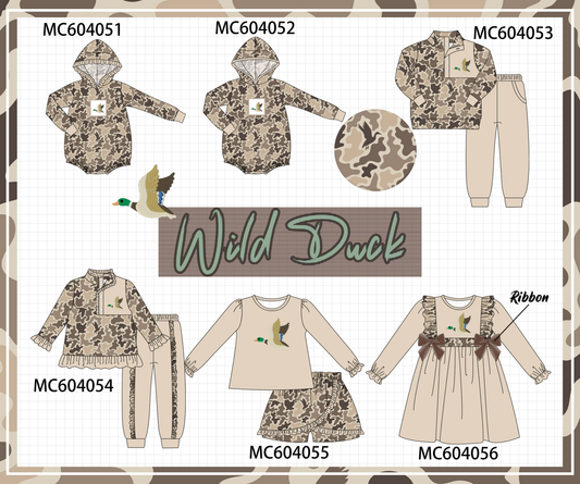 PO86 Camouflage duck embroidery ruffle collection - closing 4/13 - ETA early September